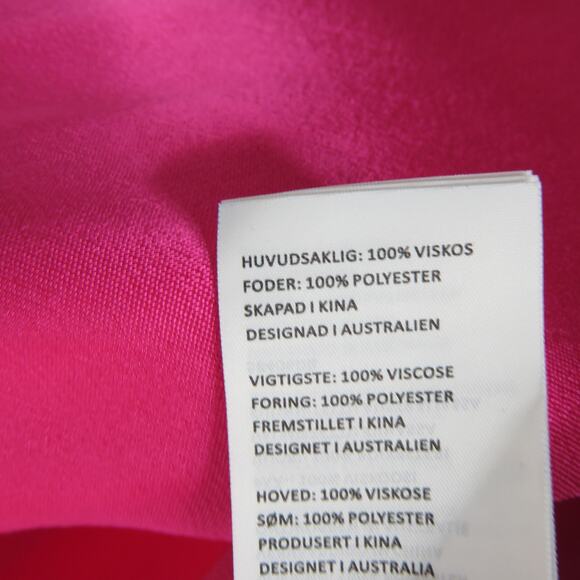 Revolve Bardot Ember Midi Dress Hot Pink High Low Asymmetrical V-Neck Large Sexy - Picture 13 of 14